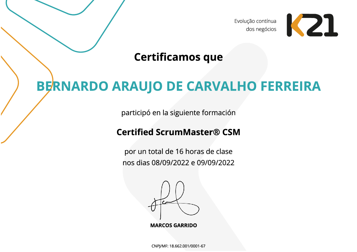 Certificado K21